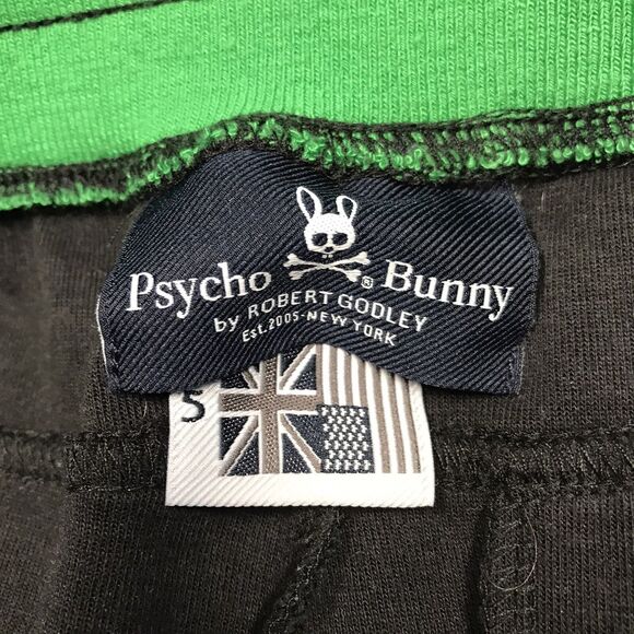 PSYCHO BUNNY Rory City Jogger Softshell Sweatpant Men Med (5) Black Neon Green - Picture 16 of 16